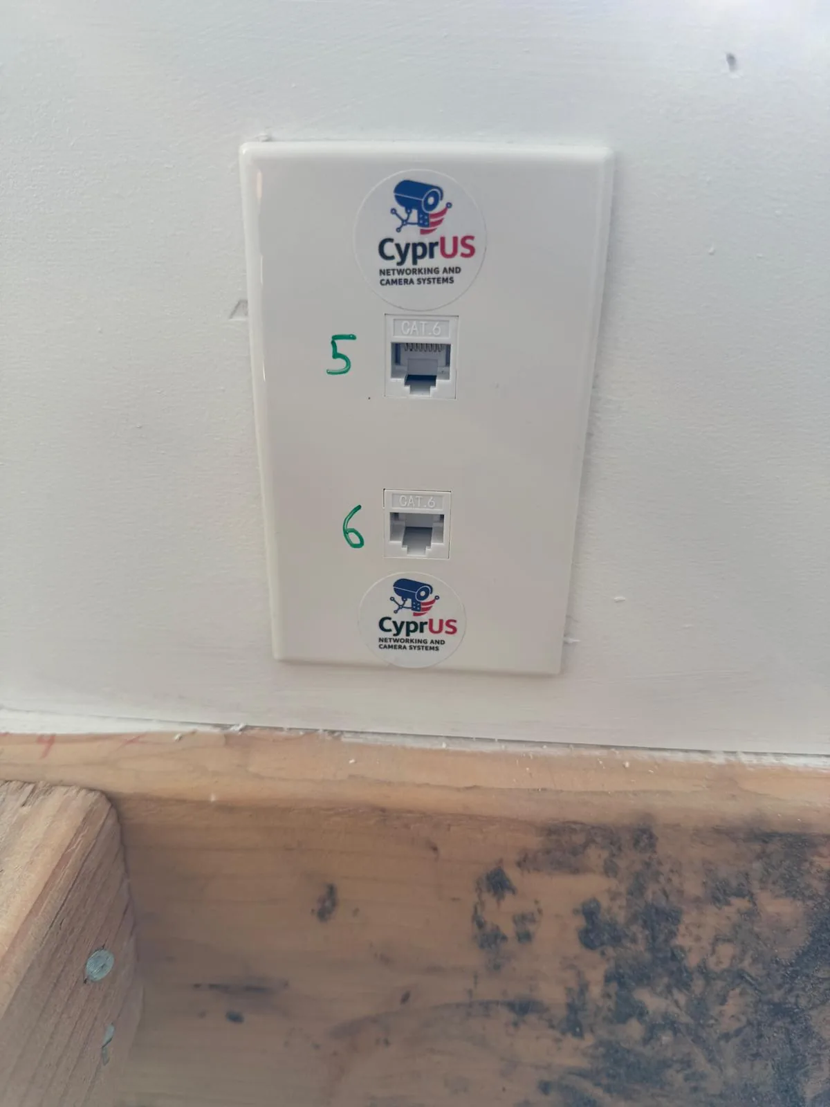 Branded Cat6 structured cabling wall plate