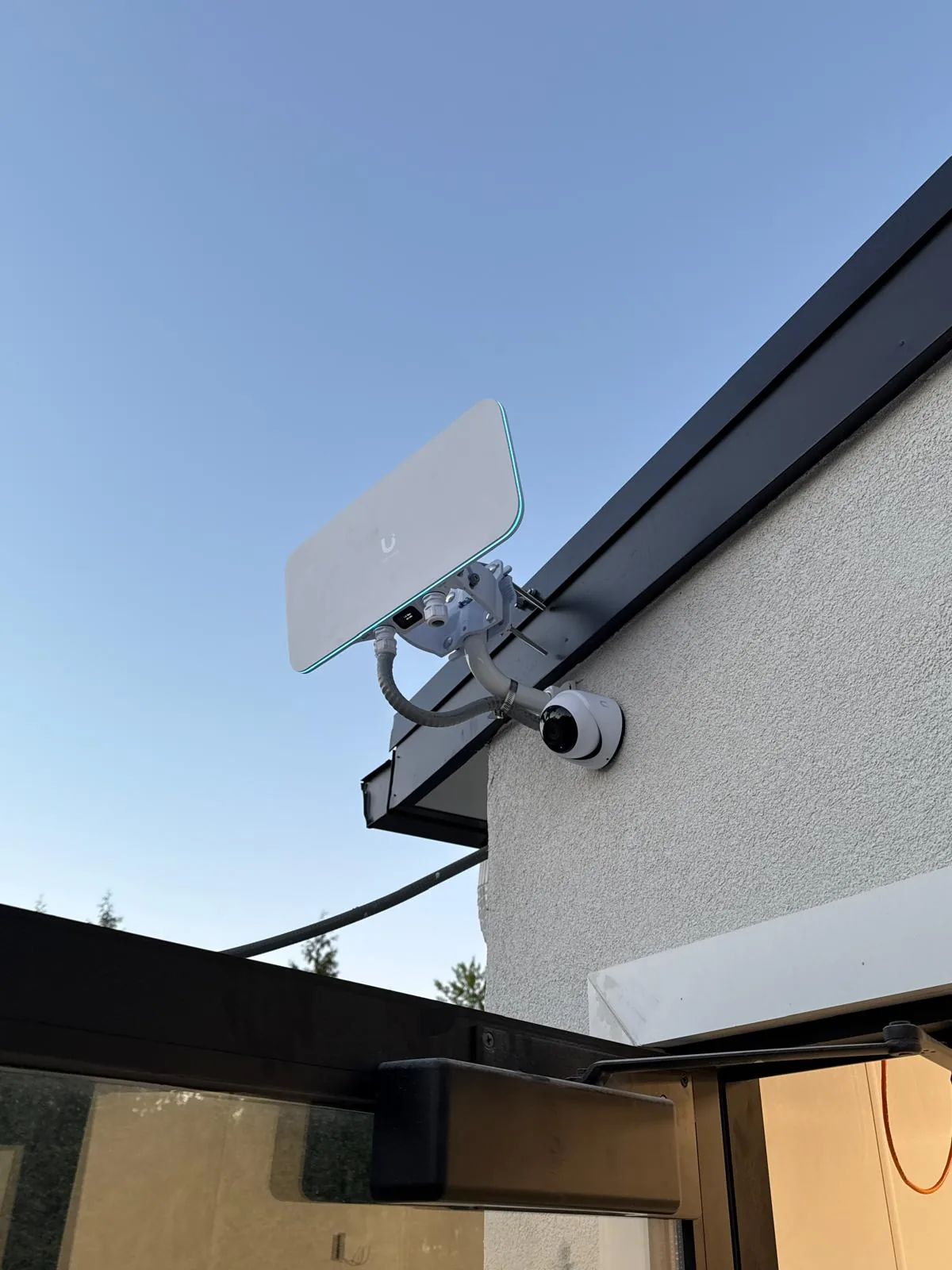 Commercial exterior camera and wireless network installation